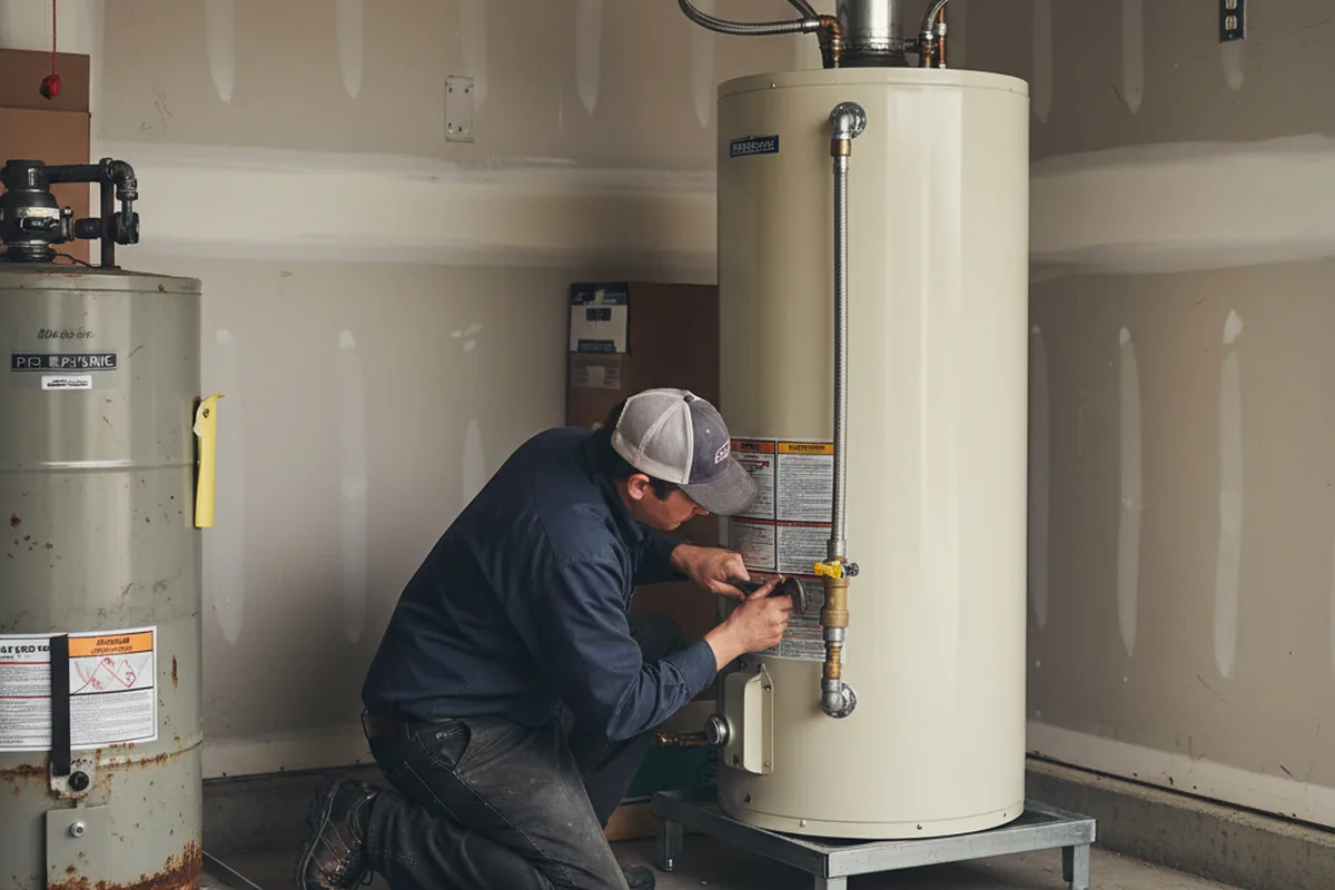 Water heater and shutoff valve replacement in Cromwell